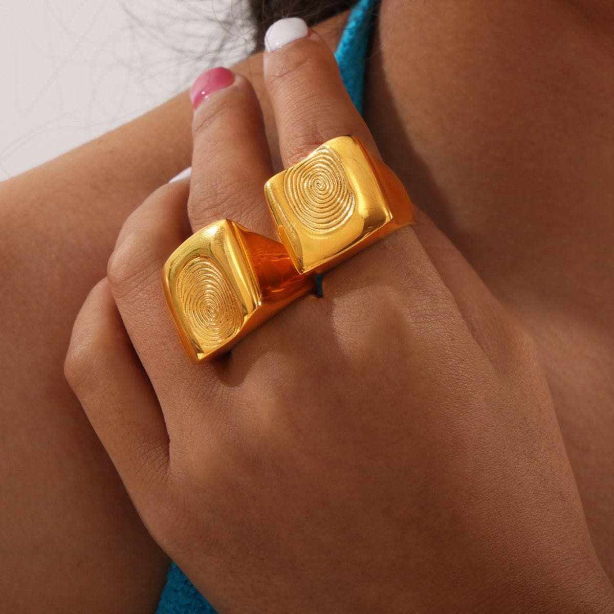 Titanium steel fingerprint ring