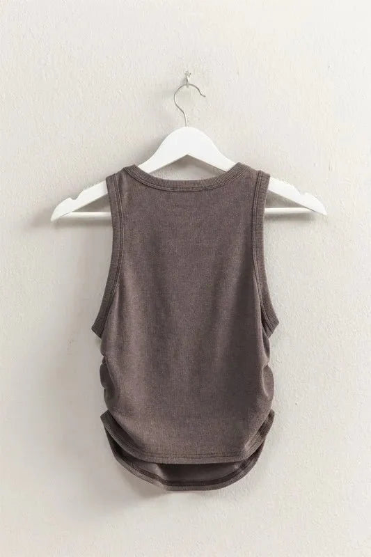 HYFVE Mineral Wash Rib Knit Tank for Casual Chic Style