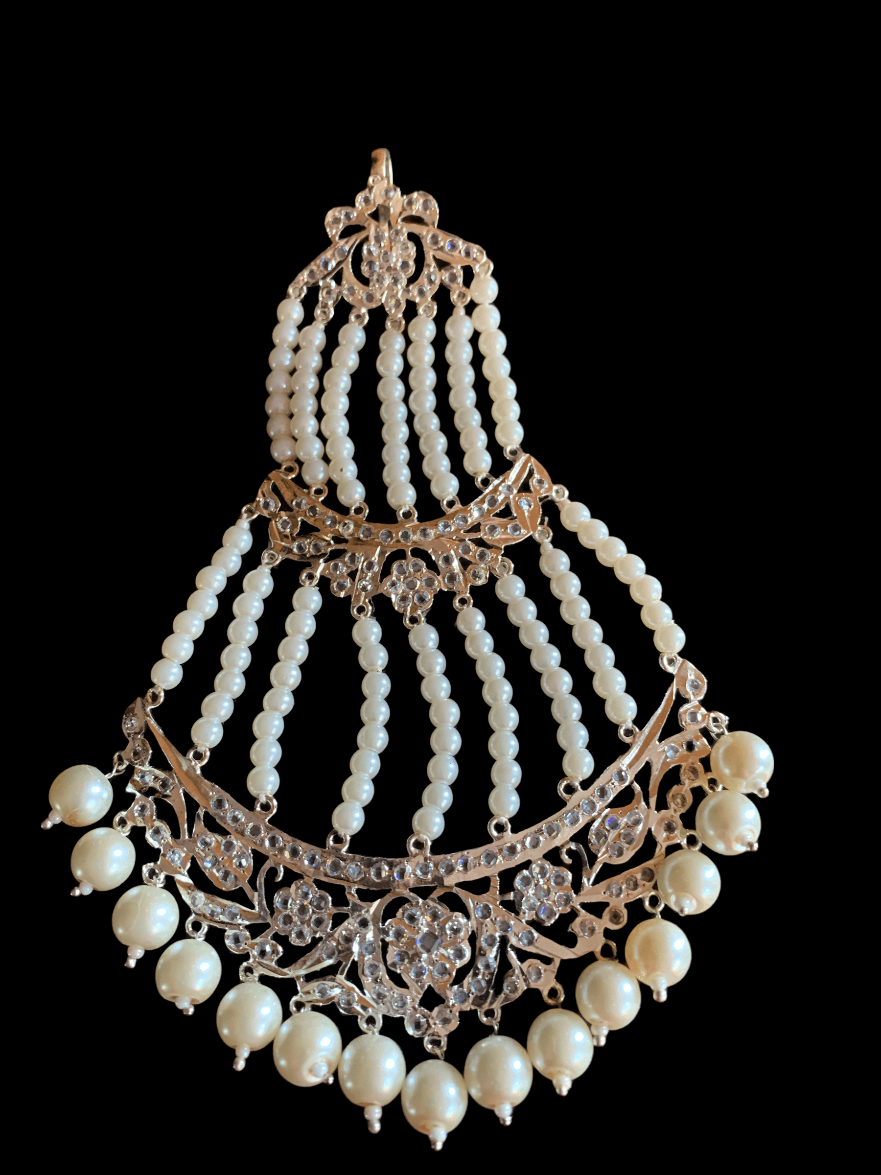 DJHR16 Insia silver plated jhoomar ( READY TO SHIP)