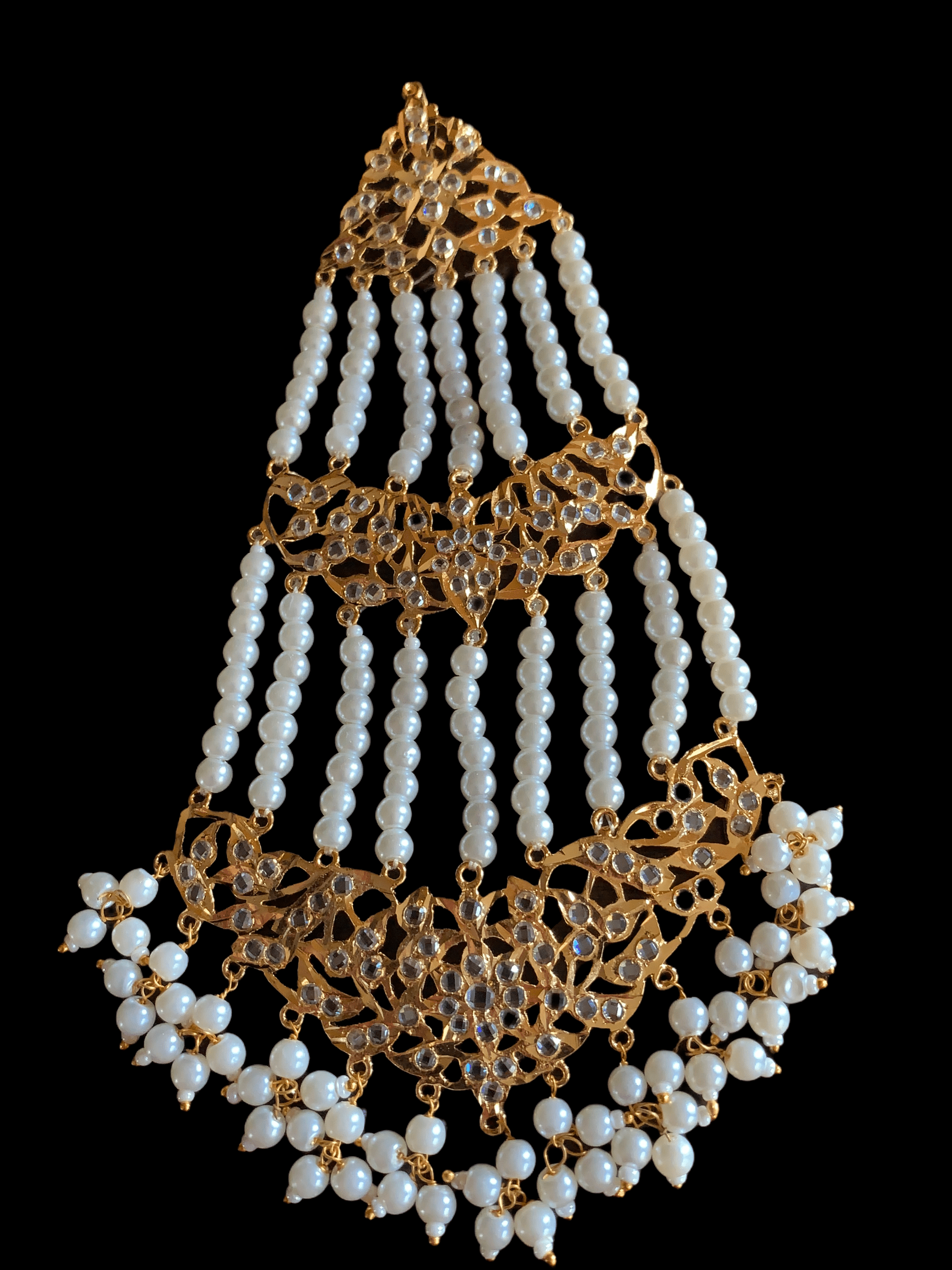 DJHR14 Nisa jhoomar in pearls ( SHIPS IN 2 WEEKS )