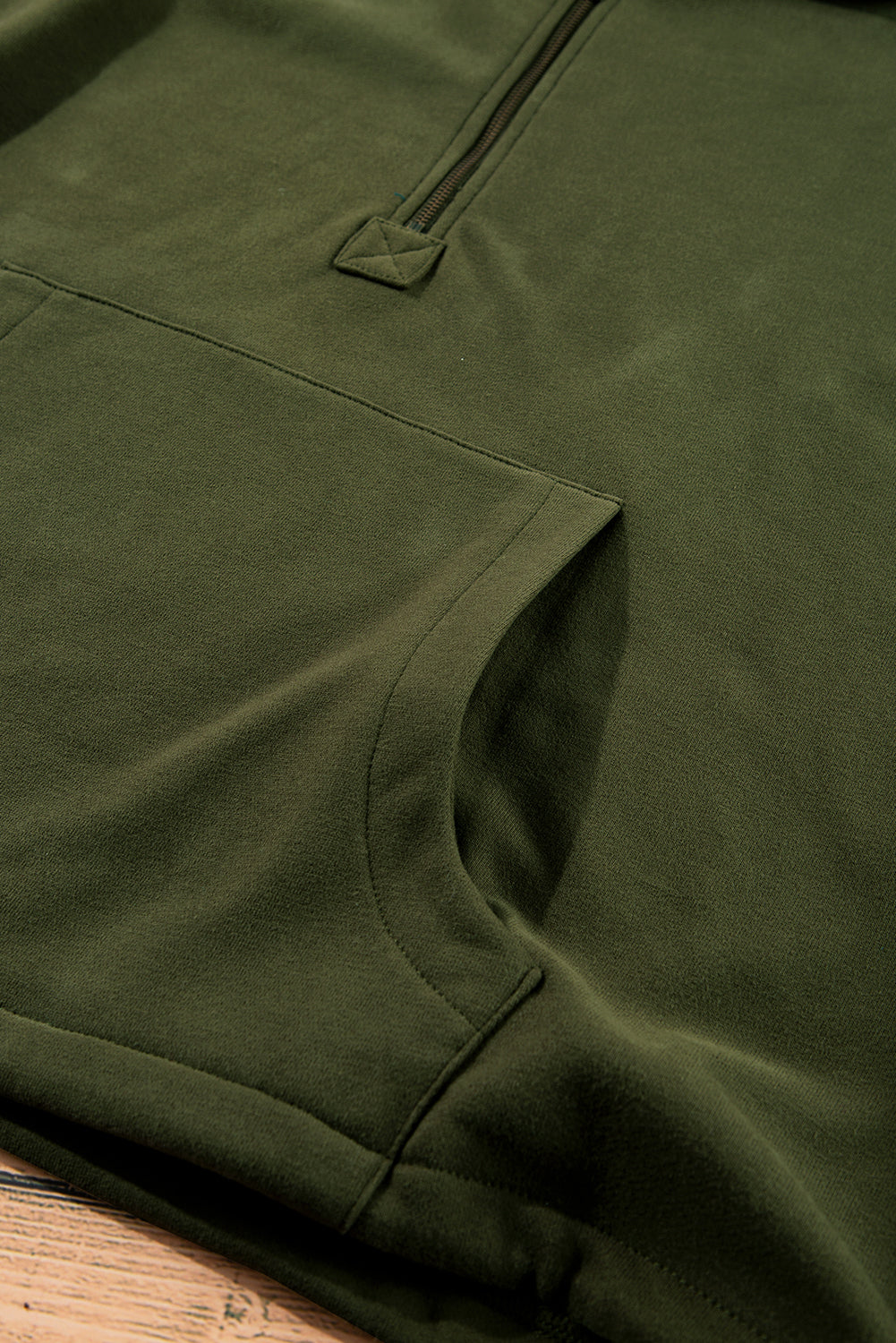 Premium Kate Fleece Lined Half Zipper Hoodie with Kangaroo Pockets