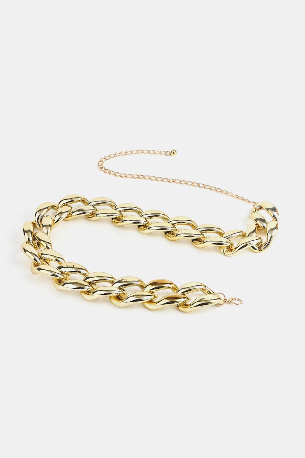 Chic acrylic curb chain belt 1.2"