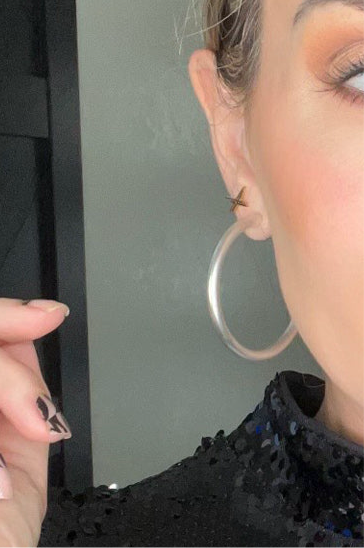 Matte Finish Large Hoop Earrings