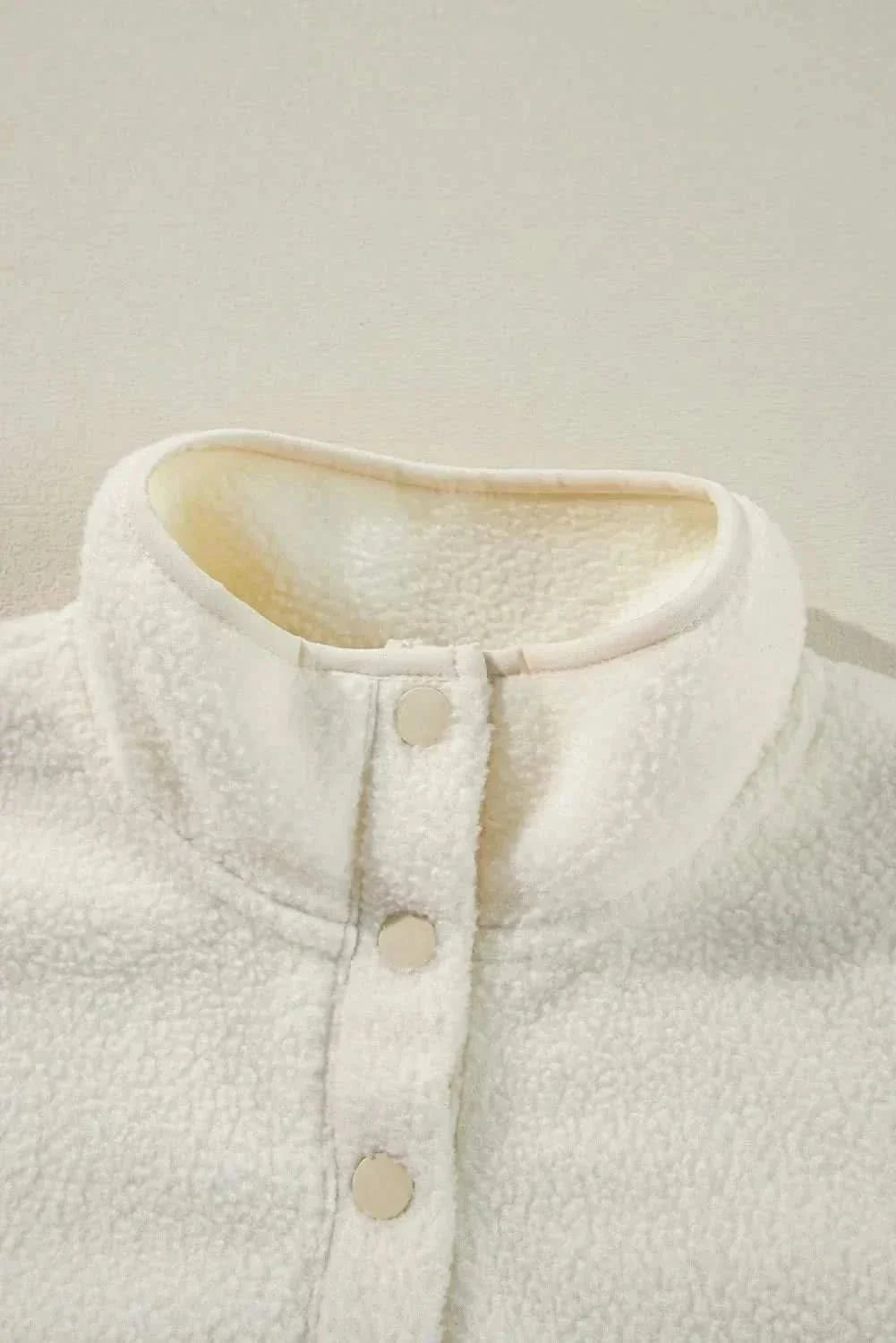 Cozy sherpa half snap jacket
