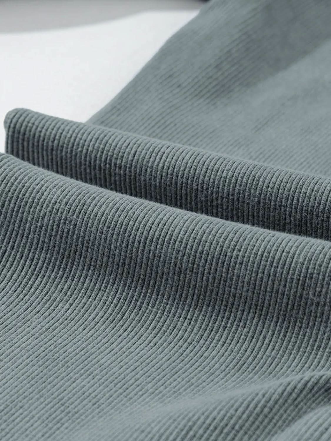 Ribbed leggings with elastic waist