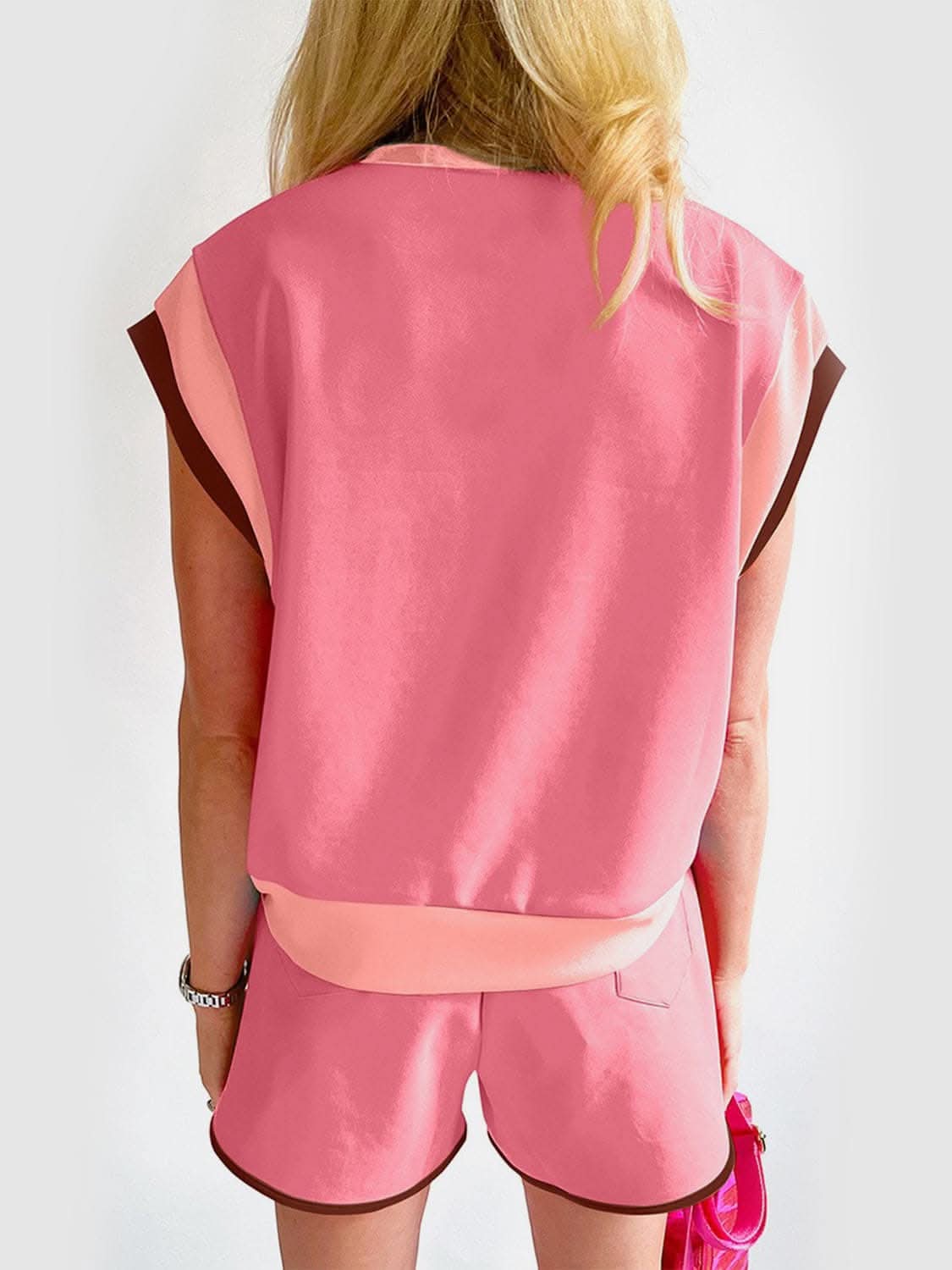 Stylish Two-Piece Top and Shorts Set