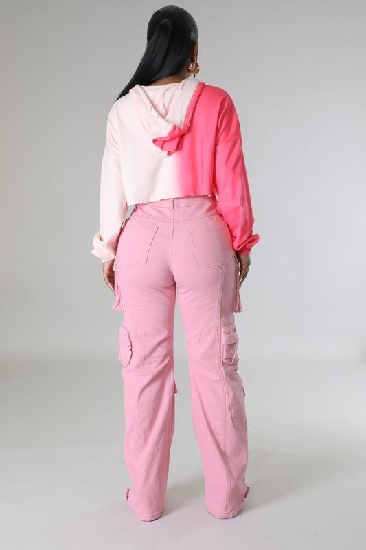 Lightweight Multi-Pocket Front Denim Cargo Pants