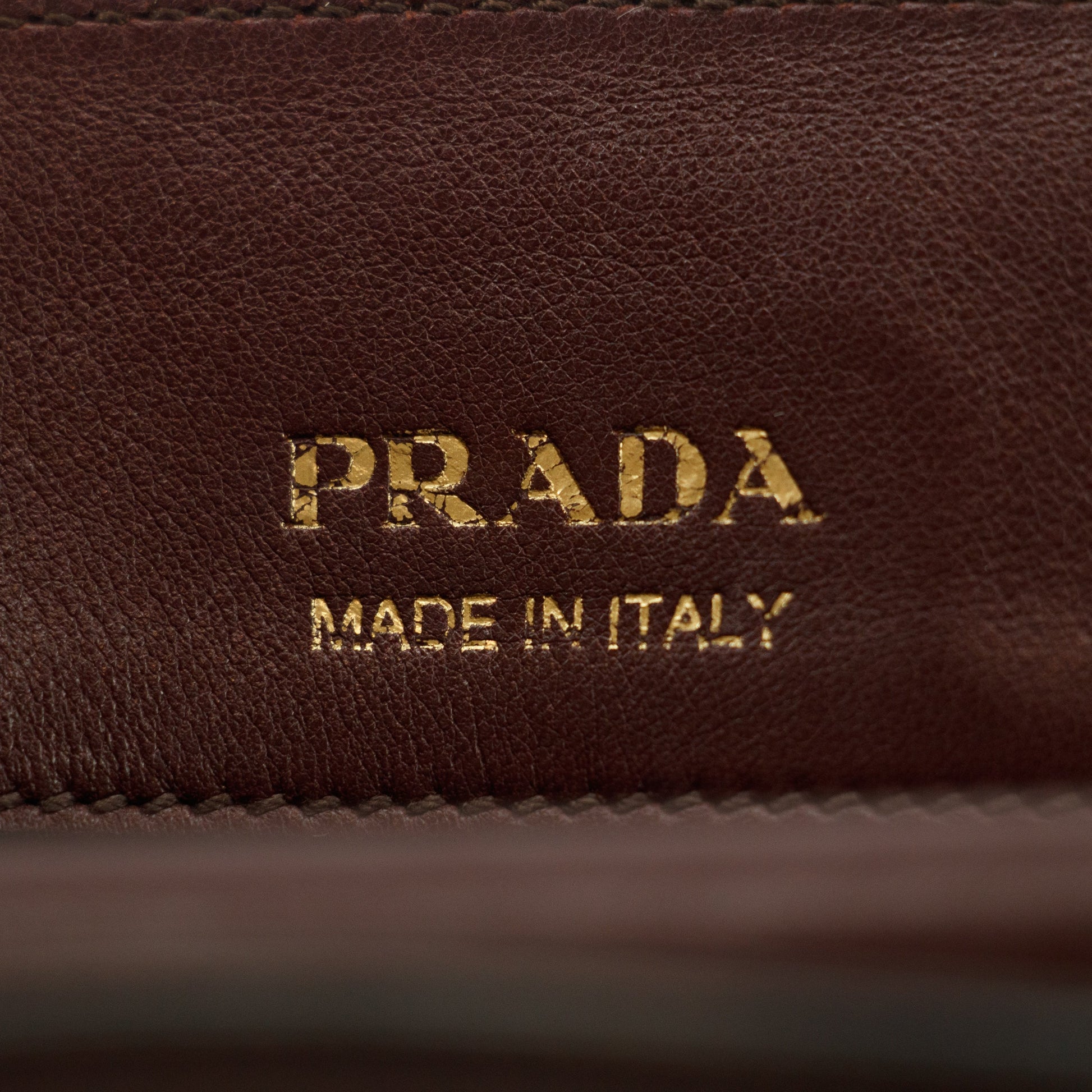 Prada Calfskin Bicolor Red x Burgundy Shoulder Bag #2936