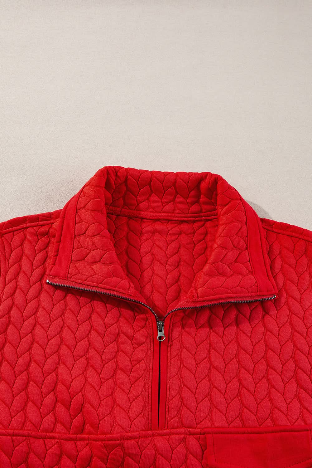 Tomato red plus size pullover