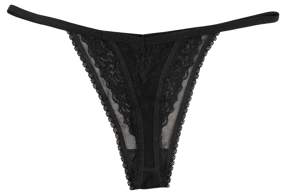 Mesh and Lace Micro Thong