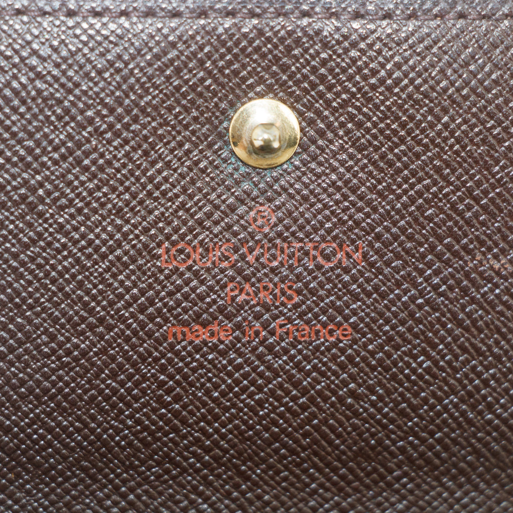 Louis Vuitton Damier Ebene Elise Compact Wallet #3832