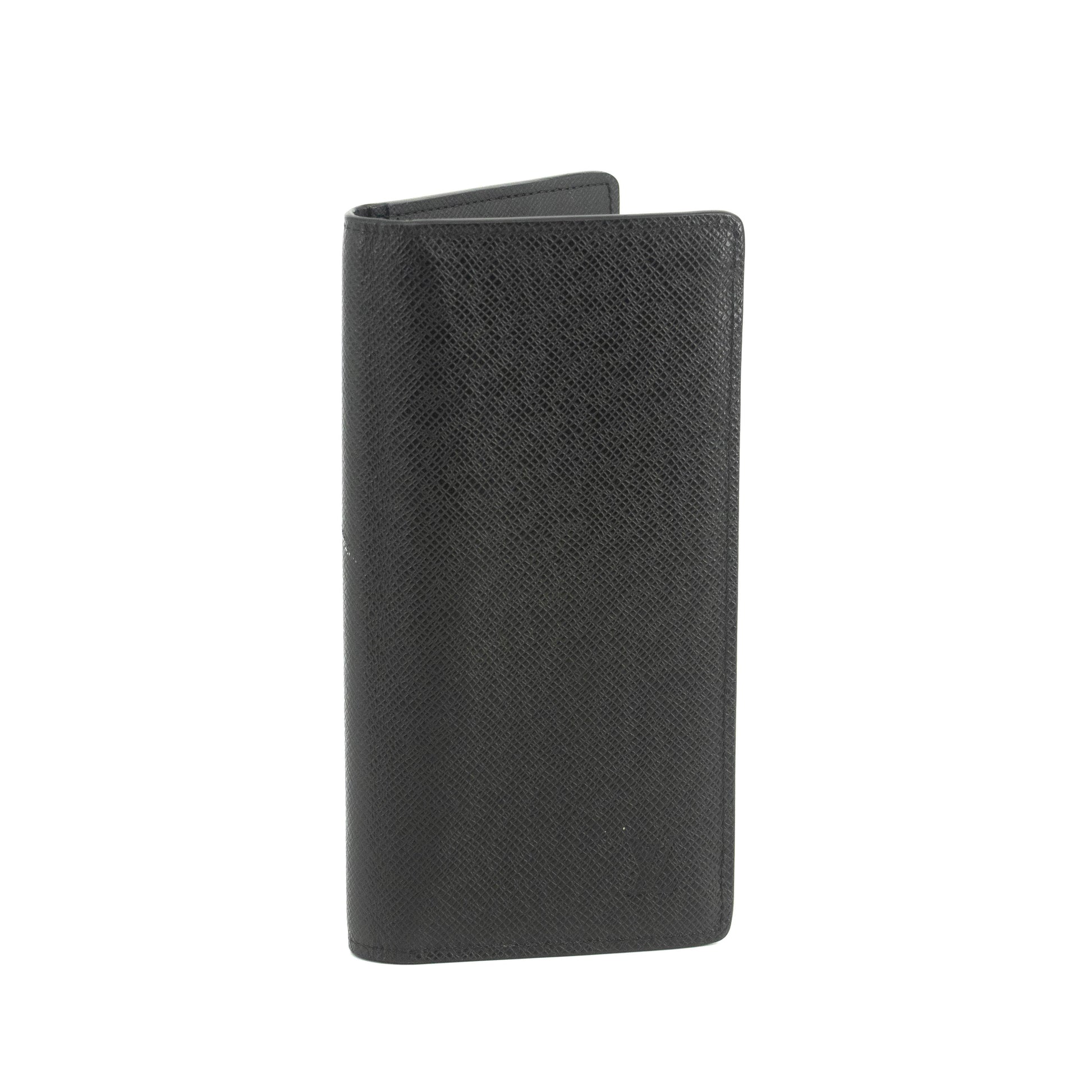 Louis Vuitton Taiga Leather Black Long Wallet #3906