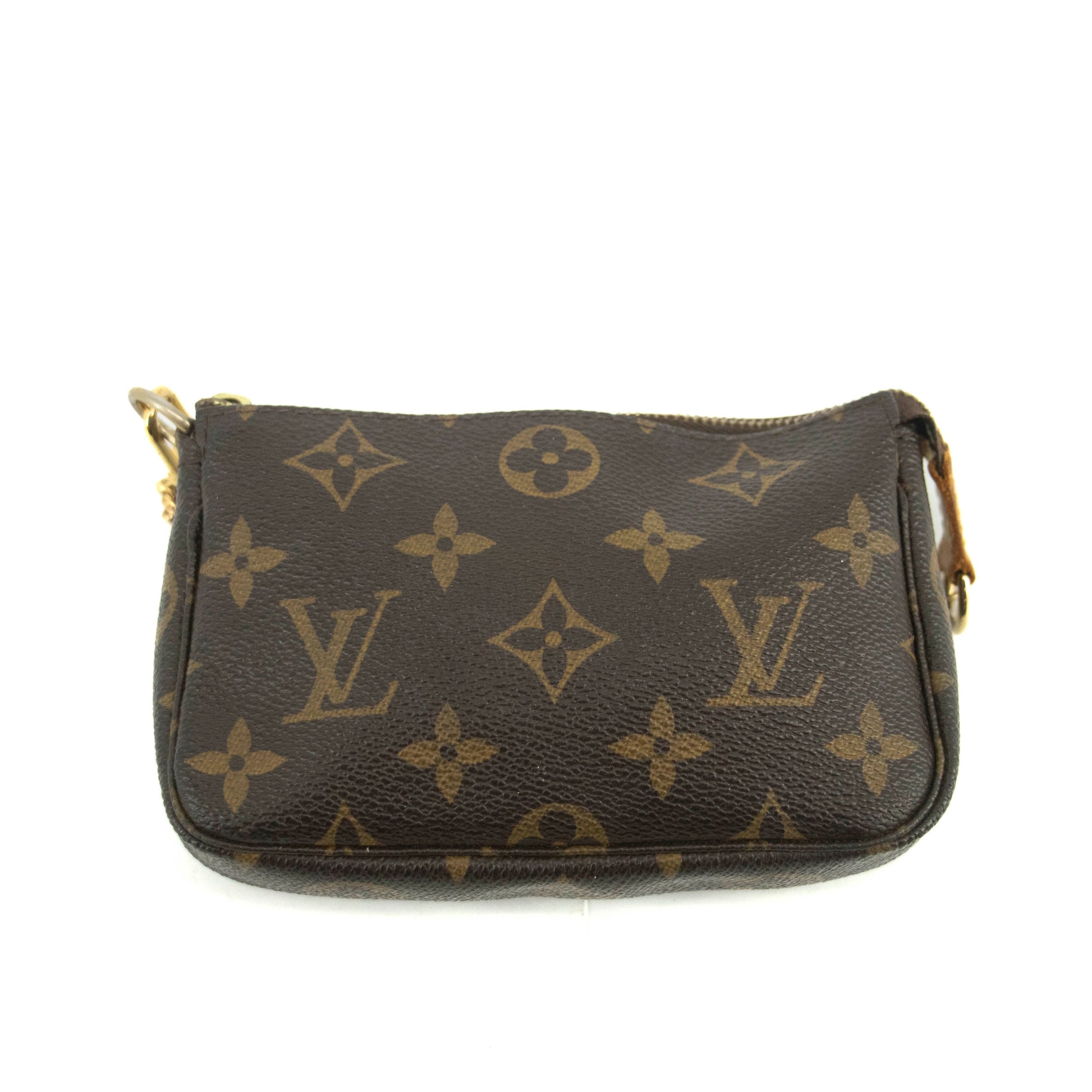 Louis Vuitton Monogram Canvas Brown Mini Pochette Accessories Clutch #4753