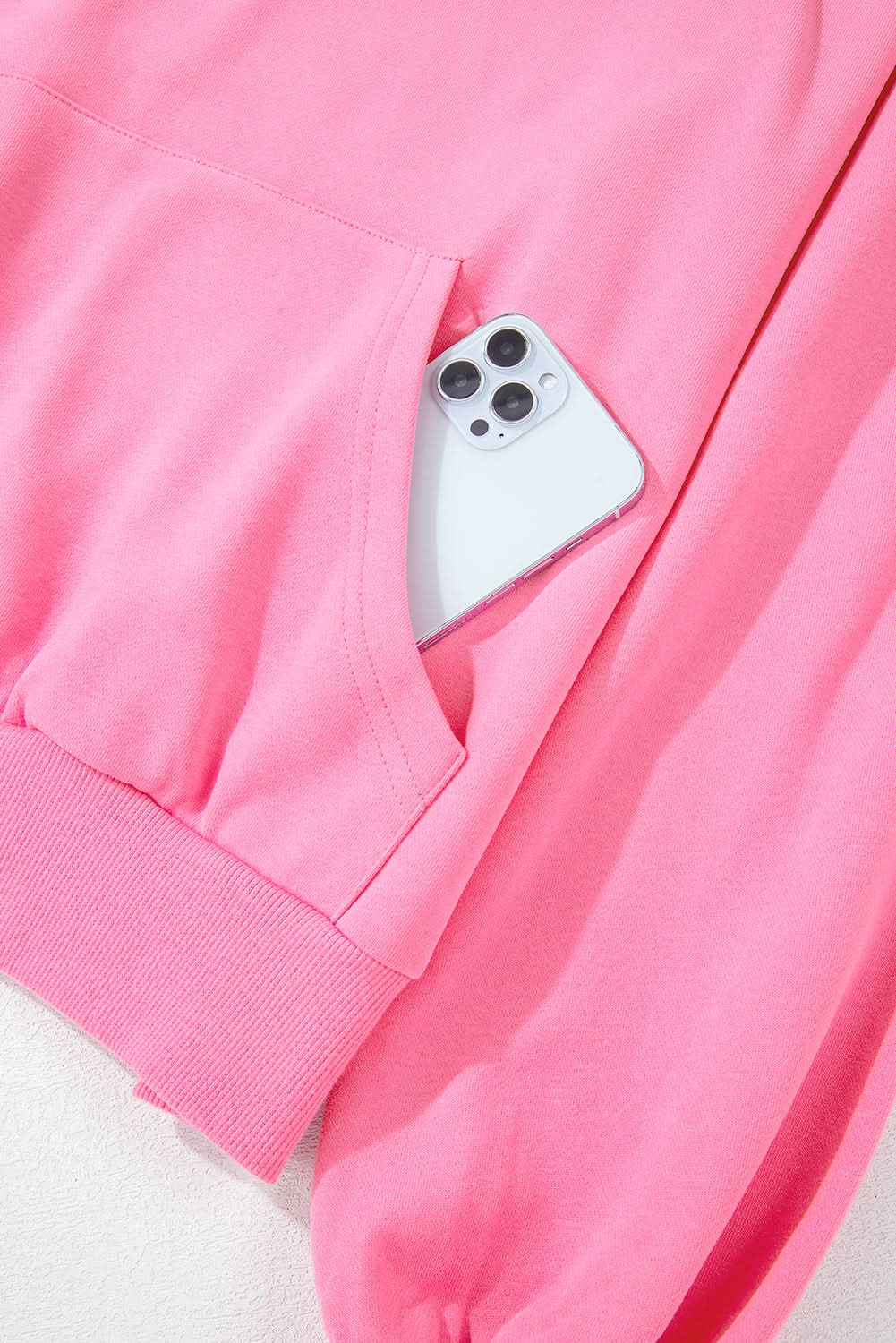 Cozy bonbon zip-up sweatshirt