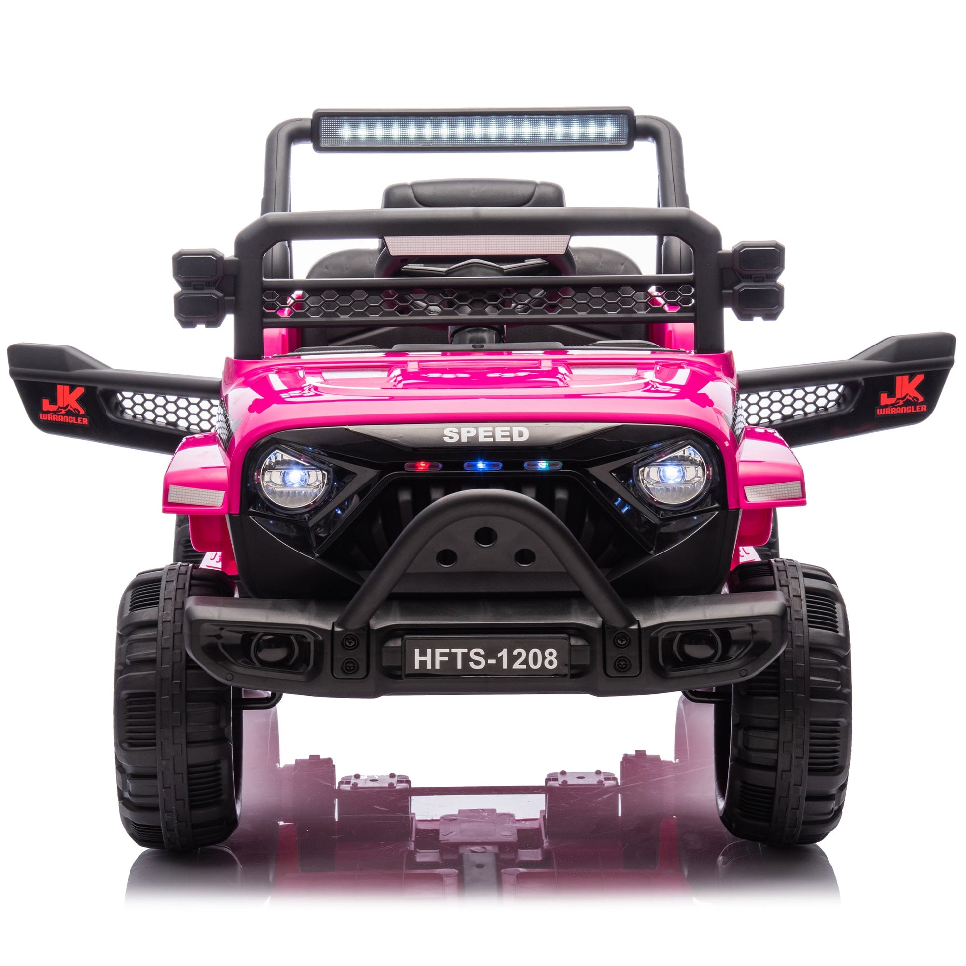12V Kids Ride On Electric Truck Car W/Parents Control,2WD,Four-wheel suspension,Early education function,Adjustable volume,USB,MP3,Bluetooth,Microphone jack,Power display,LED lights For kids aged 1-4.