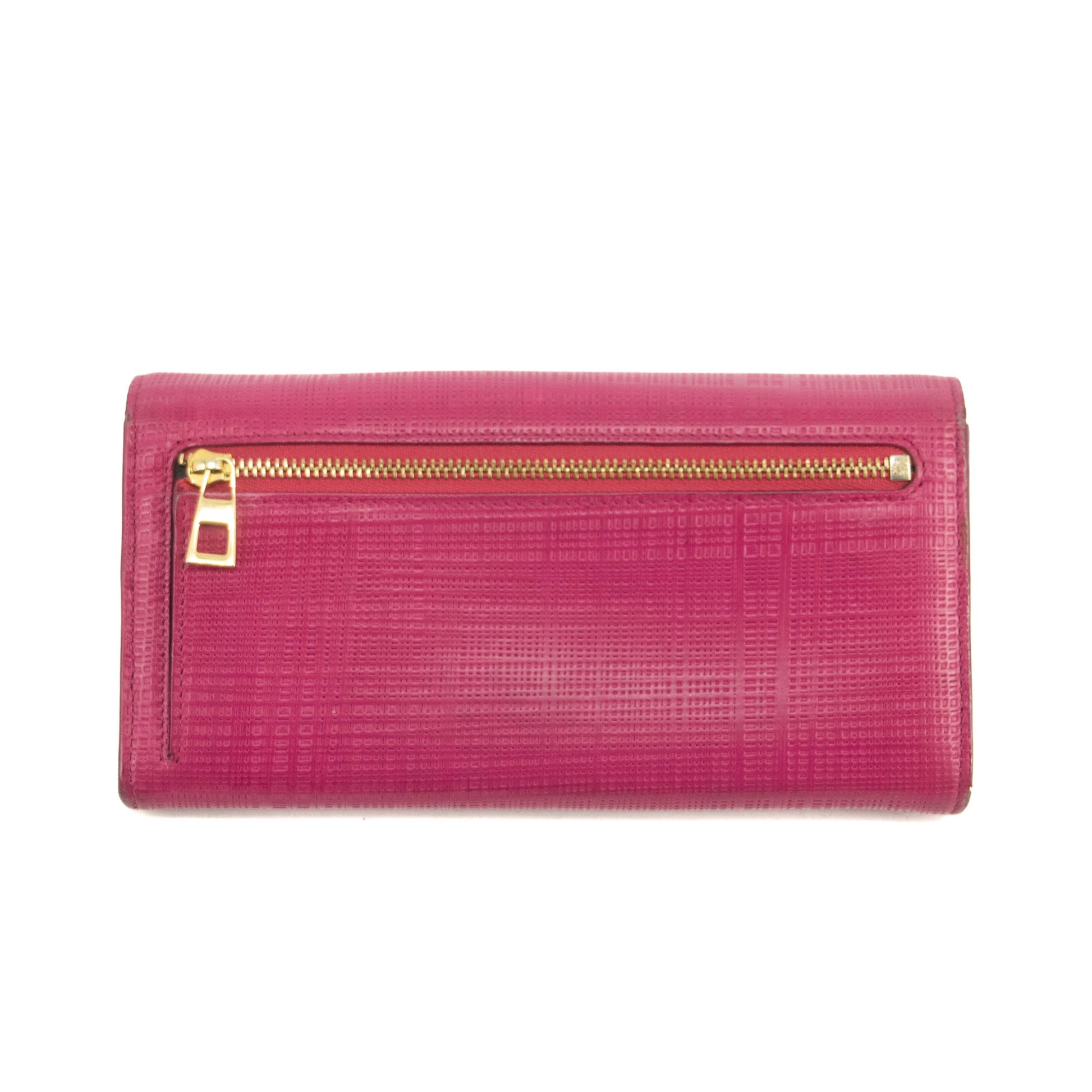 Loewe Anagram Pink Leather Bifold Long Wallet #5147