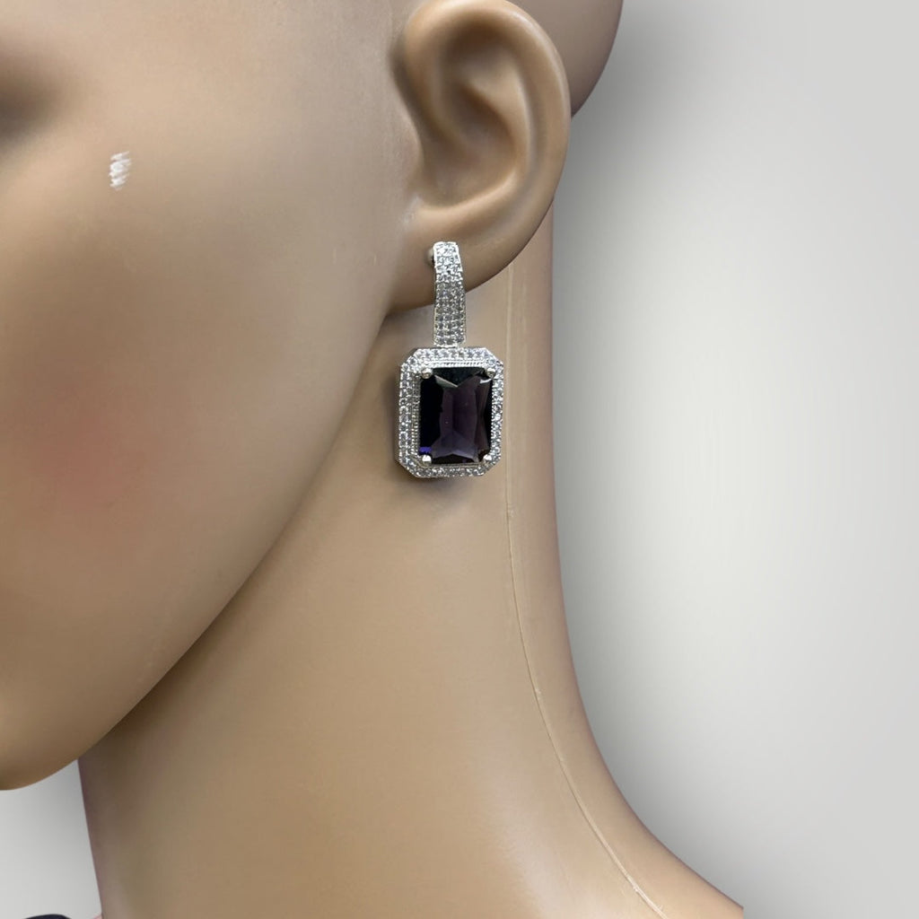 Dark purple earrings
