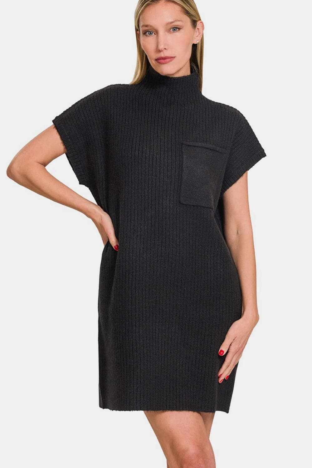 Zenana short sleeve sweater dress