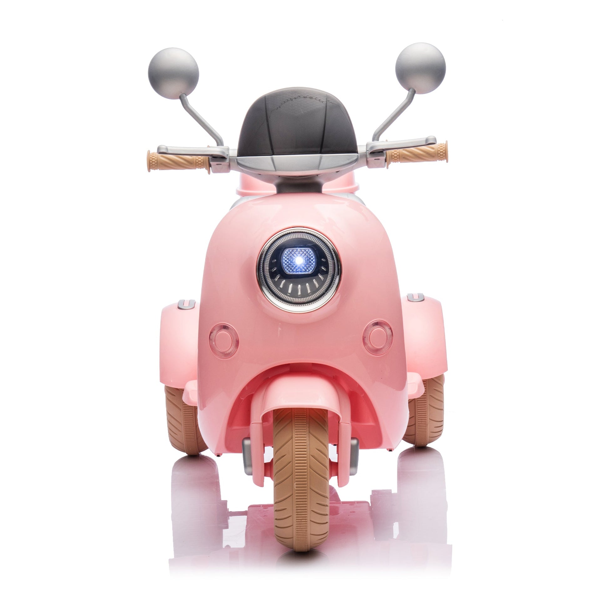12V Two motors Kids Ride On Level Up Two-seater  Electric Motorcycle,Three-wheel Toy w/Music,Bluetooth,USB,Backseat flip adult seat,Portable Storage Hooks&Oversized  Trunk,LED Headlight  For Kids 3-6.