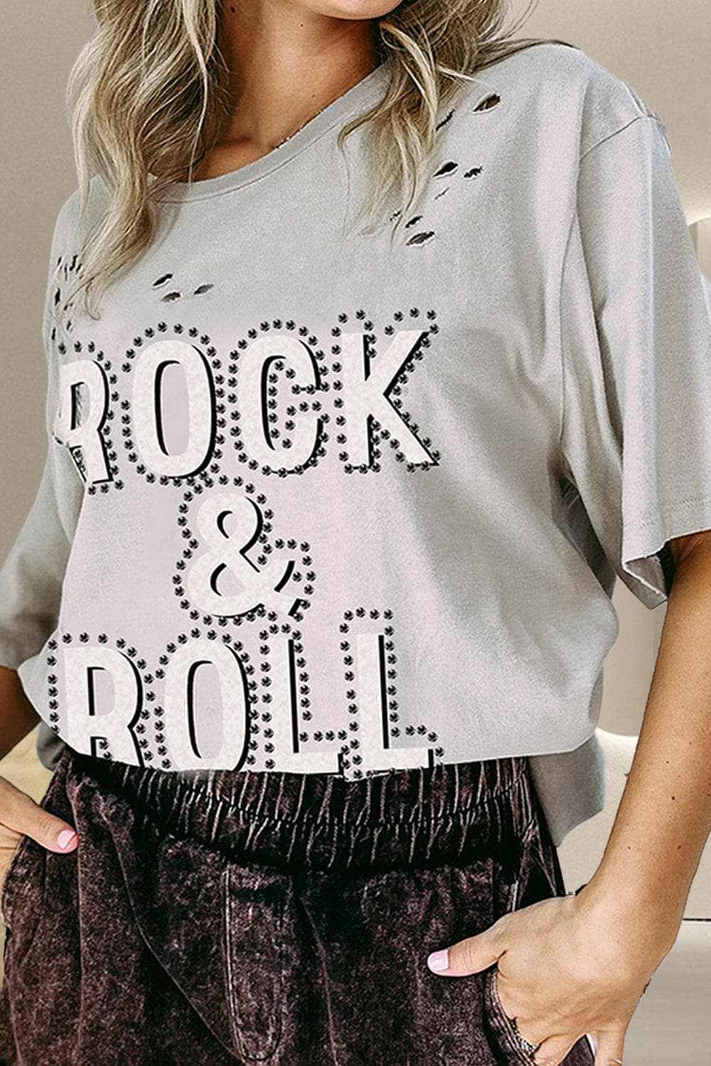 Rock & Roll Distressed Tee