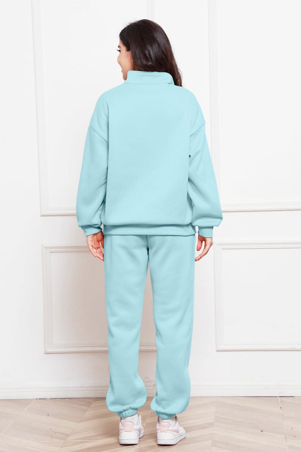 Cozy half zip sweatshirt & jogger set
