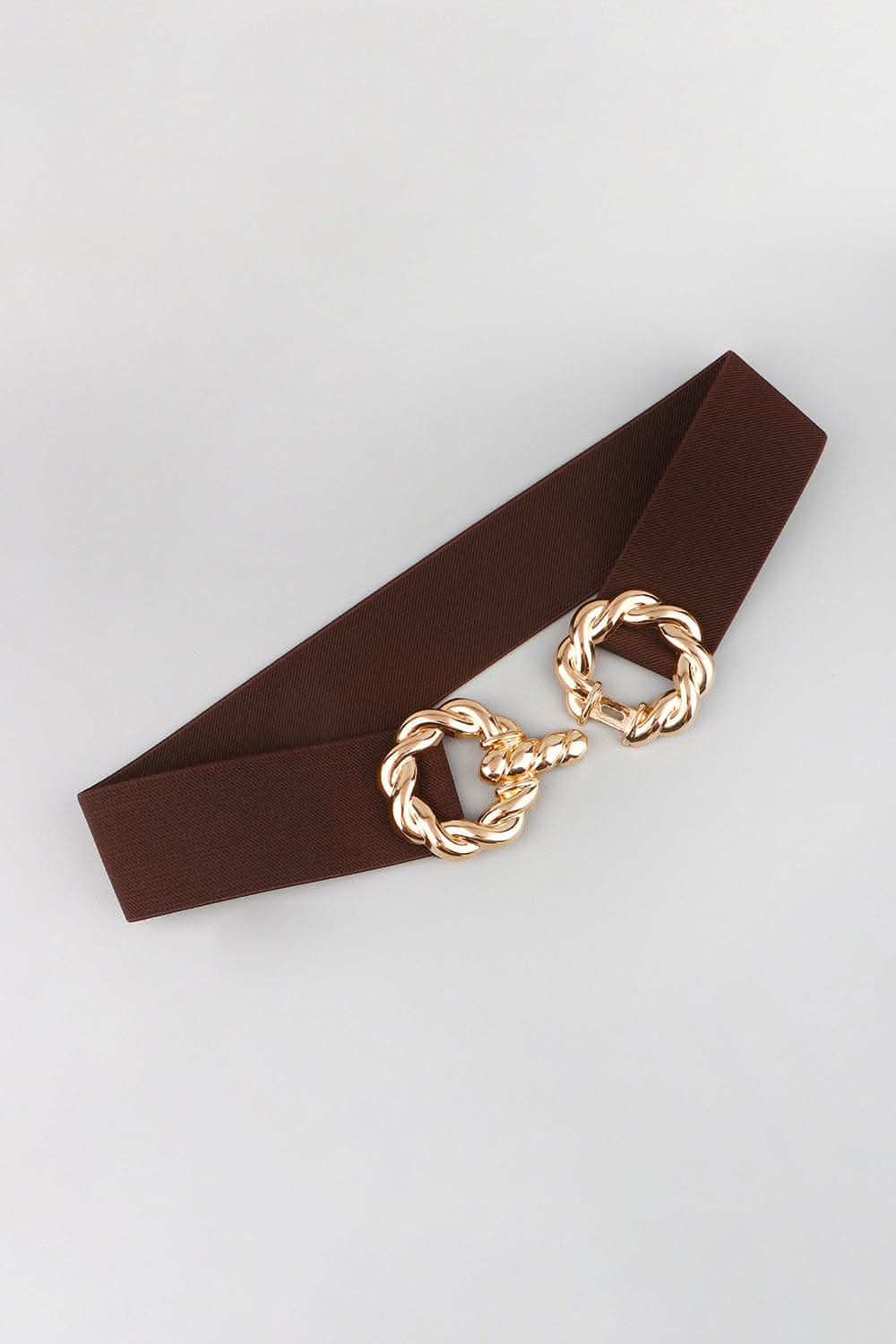 Elastic belt with zinc alloy buckle
