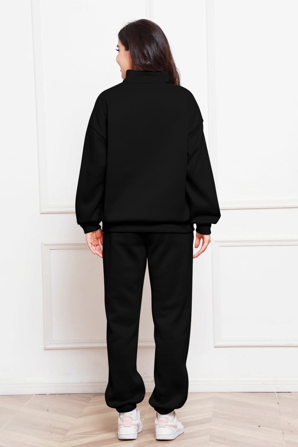 Cozy half zip sweatshirt & jogger set