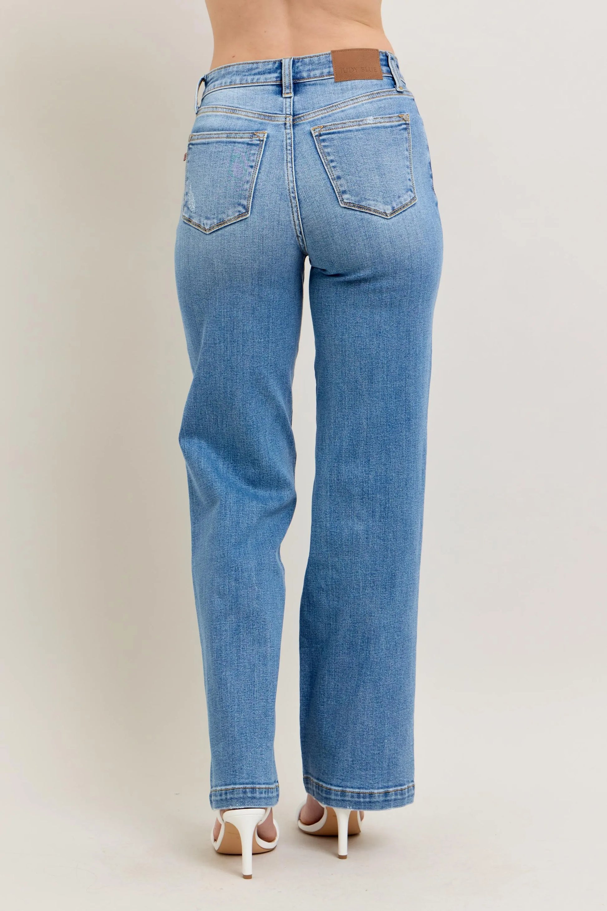 High Waist Straight Jeans