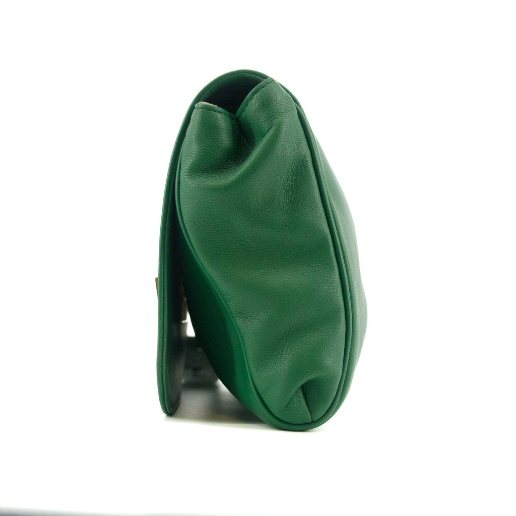 Fendi Green Baguette Fan Di Bag Crossbody Bag #9233