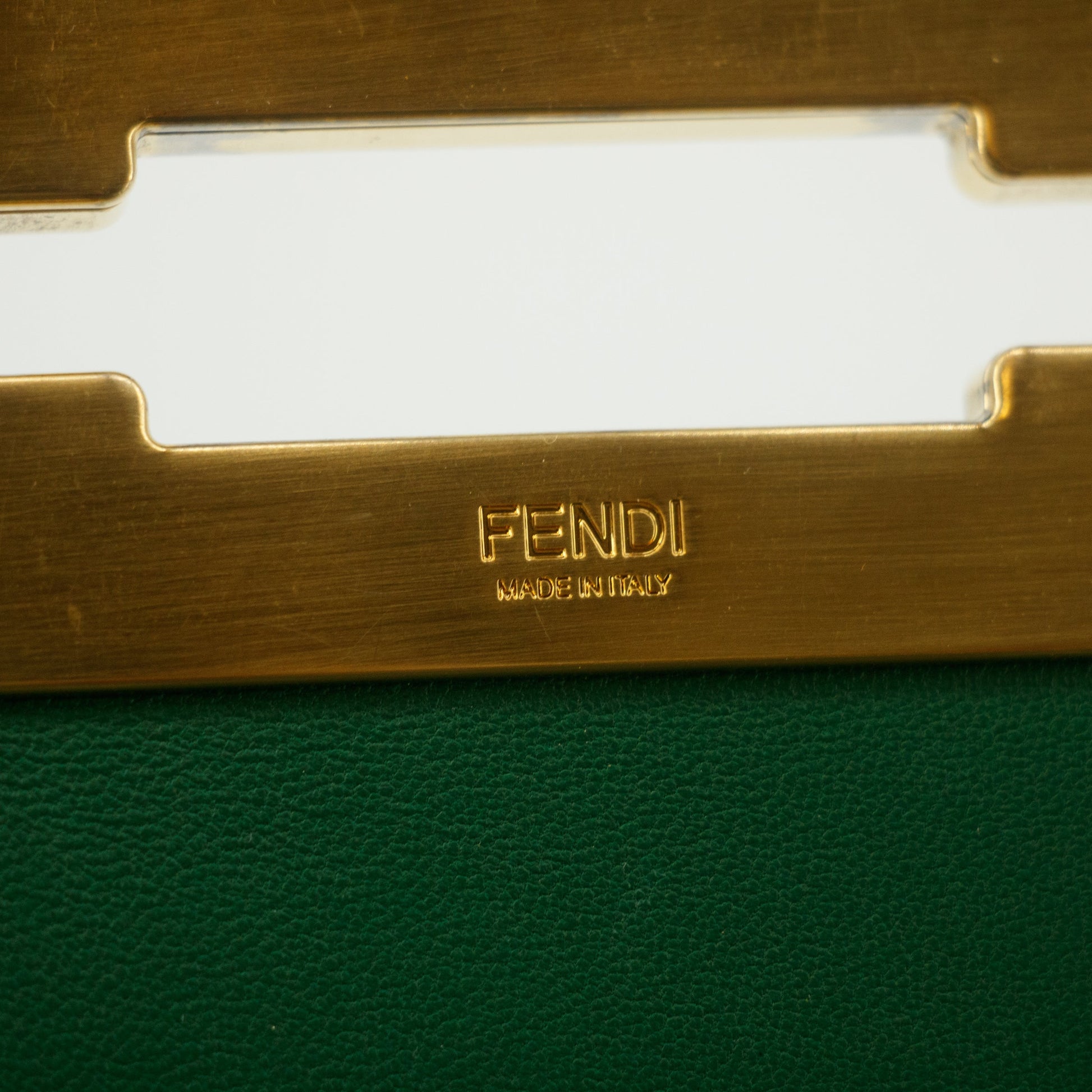 Fendi Green Baguette Fan Di Bag Crossbody Bag #9233