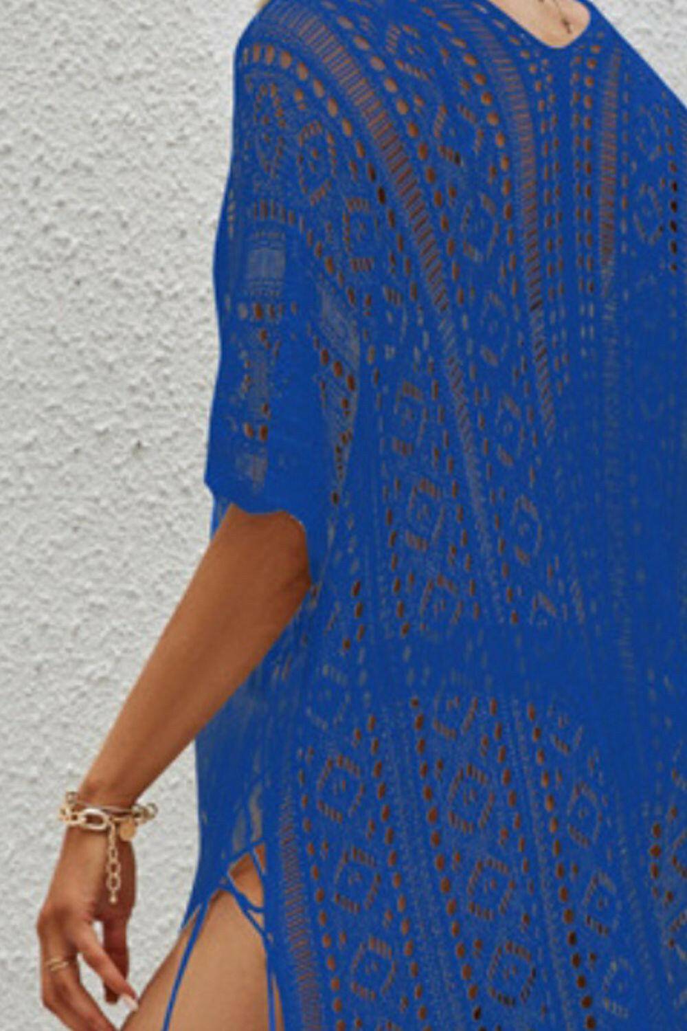 Trendsi Airy Sheer V-Neck Cardigan - LoveSalve, Lightweight Swimwear Cover-Up