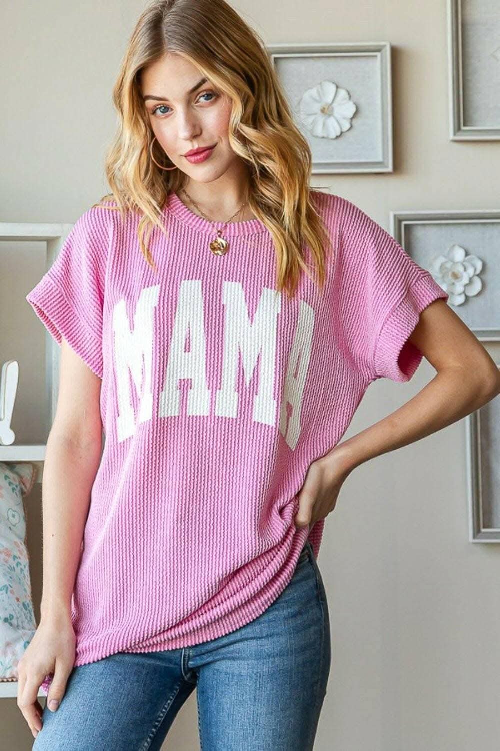 Bold Letter Graphic Print Short Sleeve T-Shirt