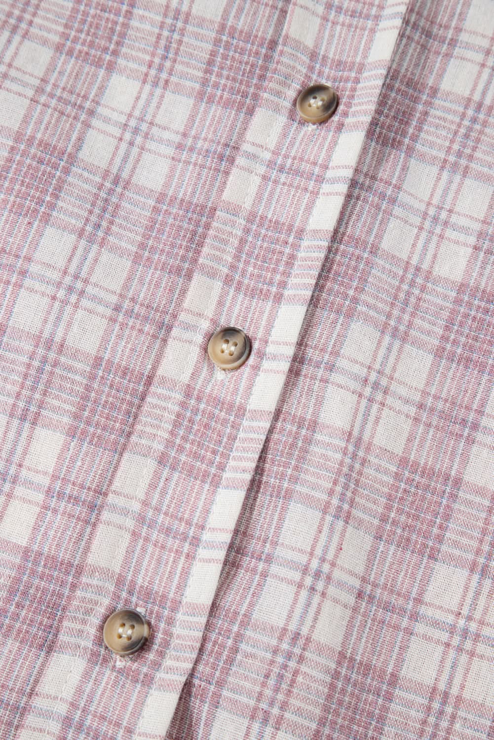 Bonbon plus size plaid hooded shirt