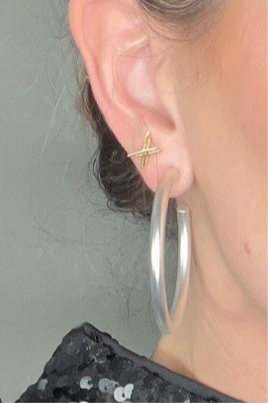 Matte Finish Large Hoop Earrings