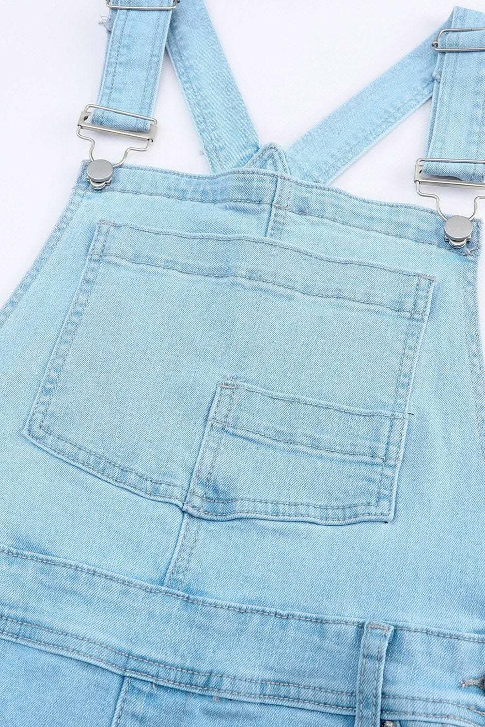 Premium Chic Distressed Denim Overalls
