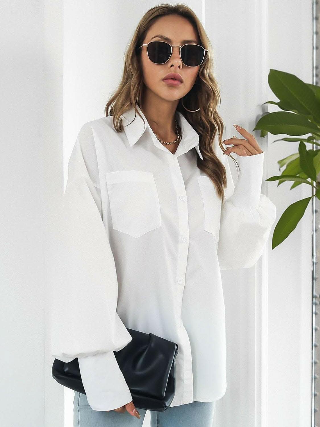 Chic Lantern Sleeve Shirt