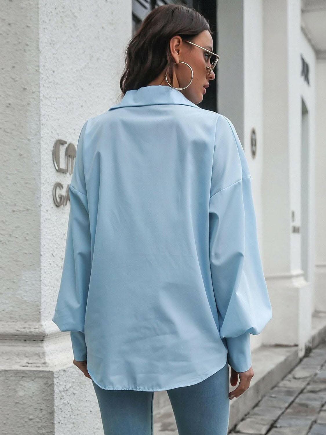 Chic Lantern Sleeve Shirt
