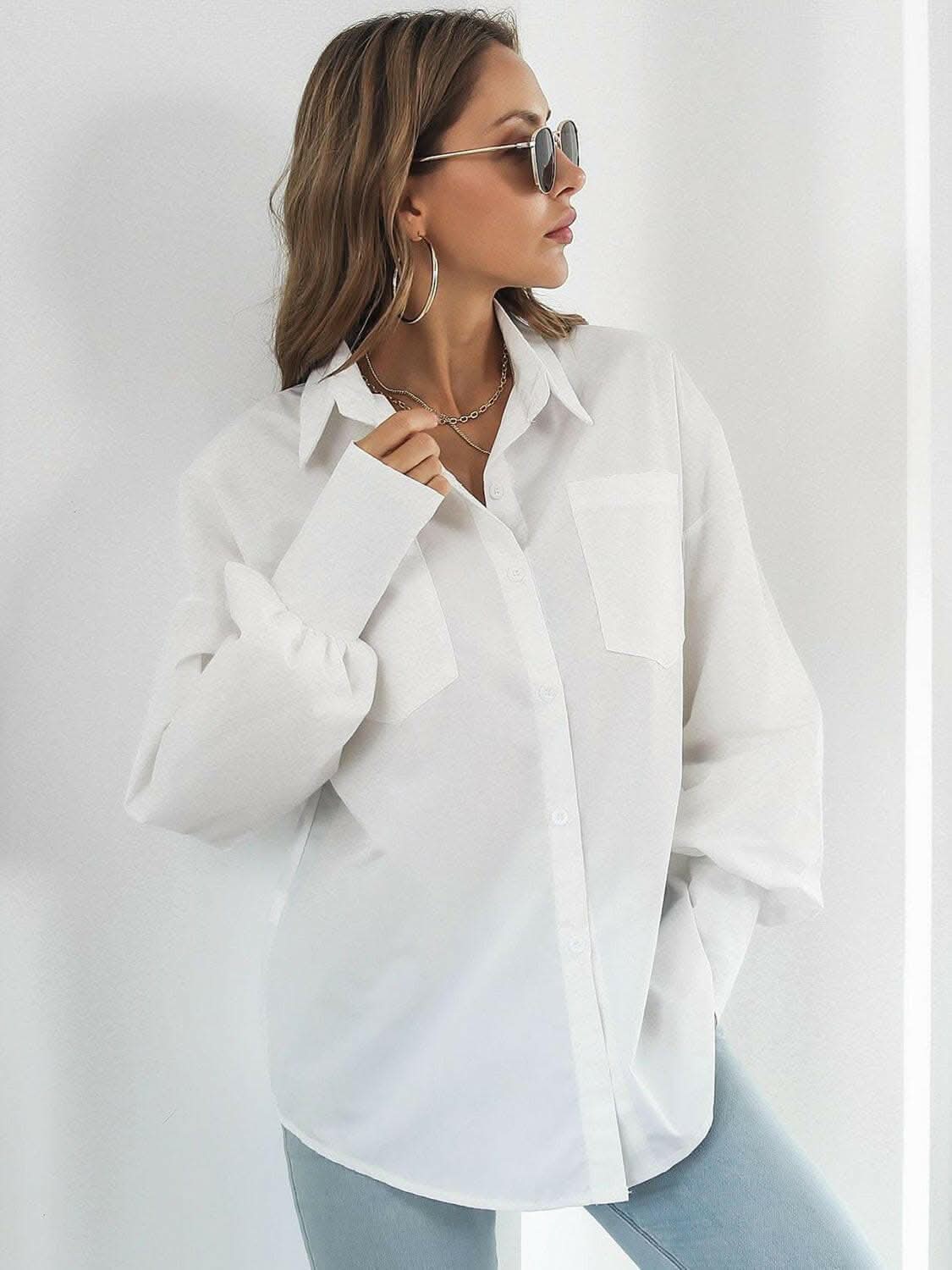Chic Lantern Sleeve Shirt