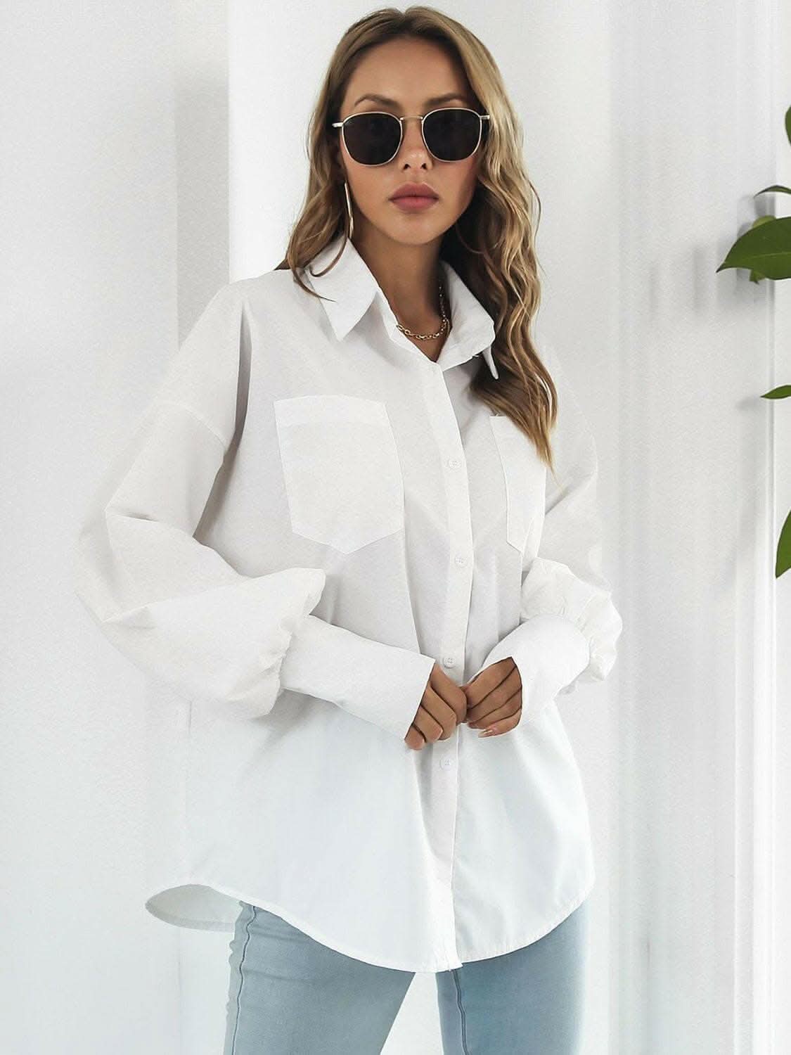Chic Lantern Sleeve Shirt
