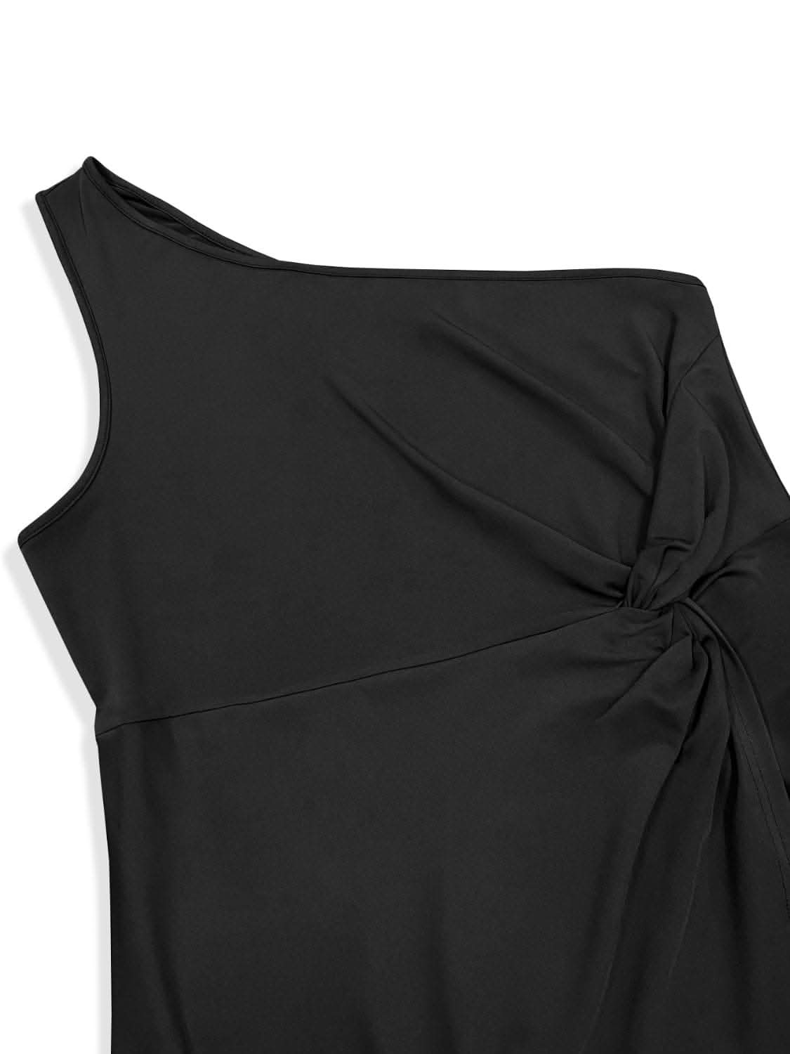 Chic Plus Size One-Shoulder Dress with Twisted Design