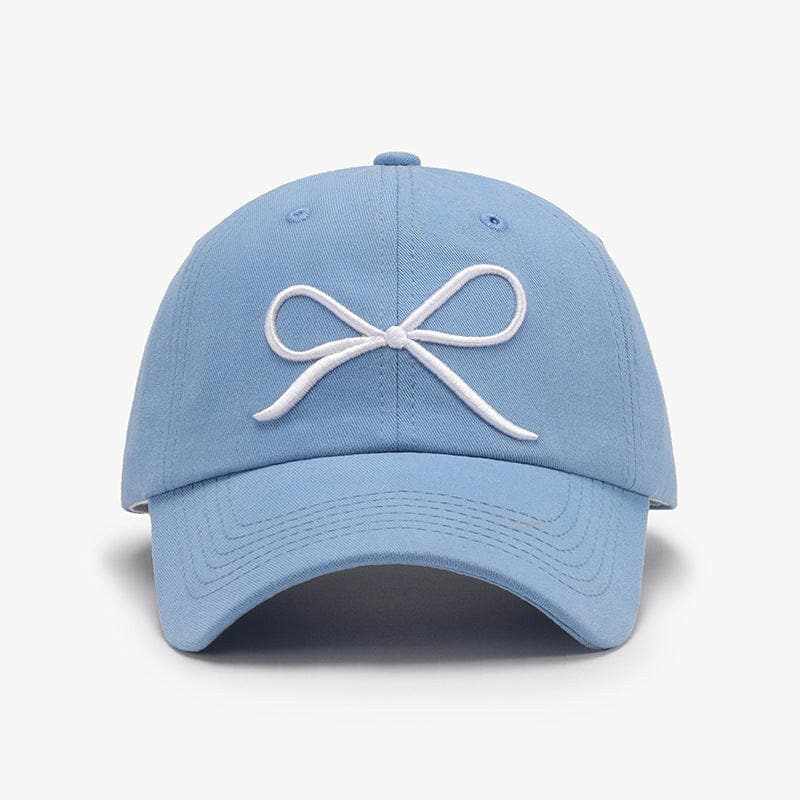 Chic cotton cap with bow detail