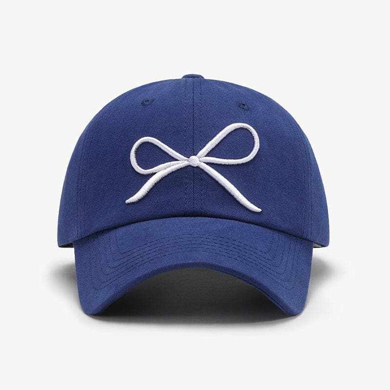 Chic cotton cap with bow detail