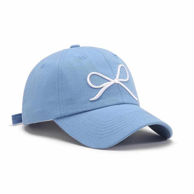 Chic cotton cap with bow detail