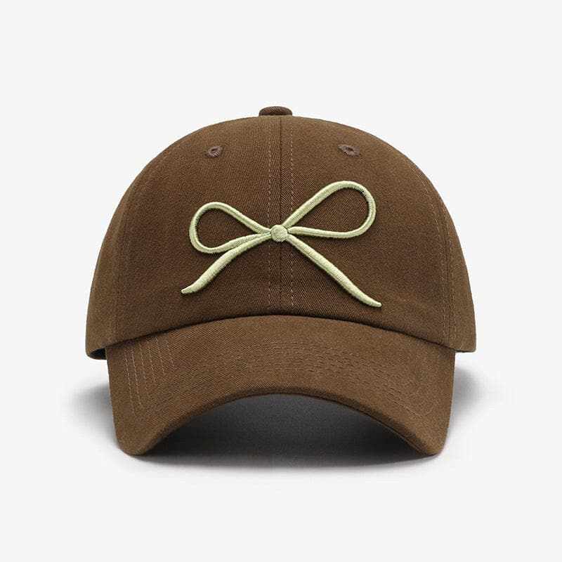 Chic cotton cap with bow detail