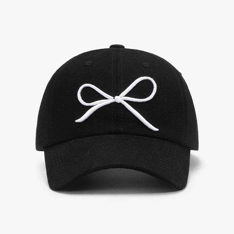 Chic cotton cap with bow detail