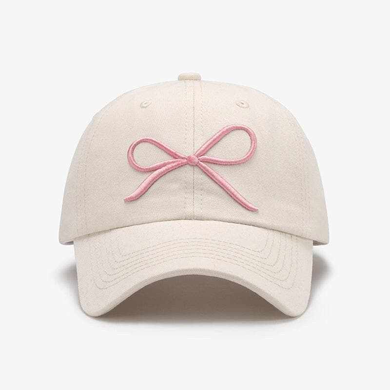 Chic cotton cap with bow detail