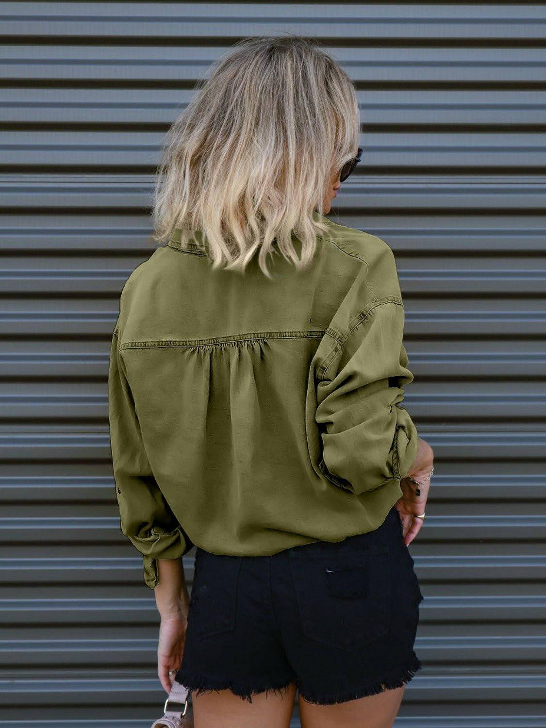 Premium Chic denim top with pockets