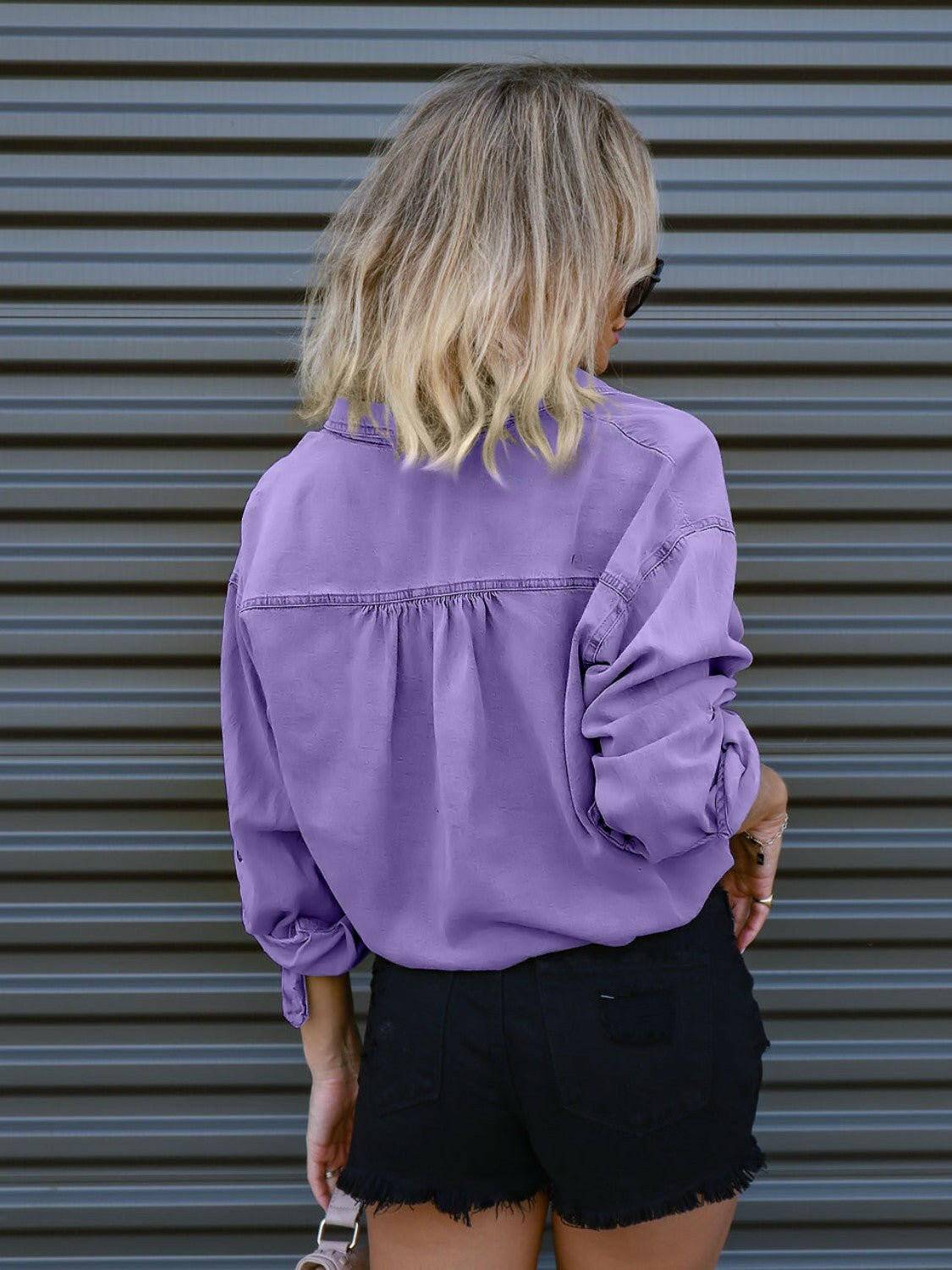 Premium Chic denim top with pockets