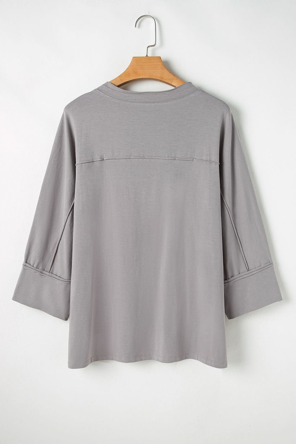 Chic grey floral star top - plus sizes