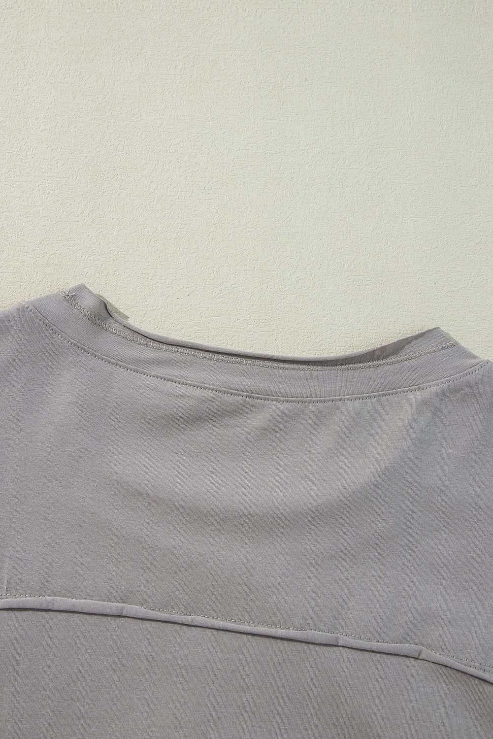 Chic grey floral star top - plus sizes